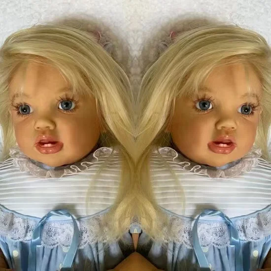 

FBBD Customized Limited Supply 24''Reborn Baby Lottie With Hand-Rooted Hair Already Finished Doll Made By Artist