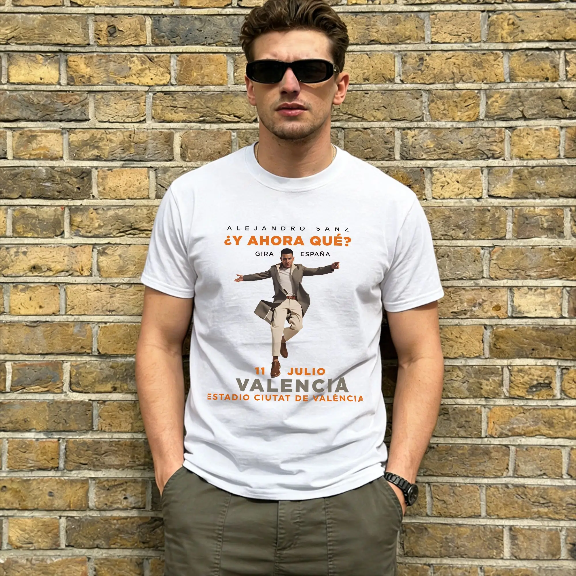 Men's Alejandro Sanzs T Shirt Spanish 2026 Tour 100% Cotton Tops Humor Short Sleeve Crew Neck Tees Gift Idea T-Shirt