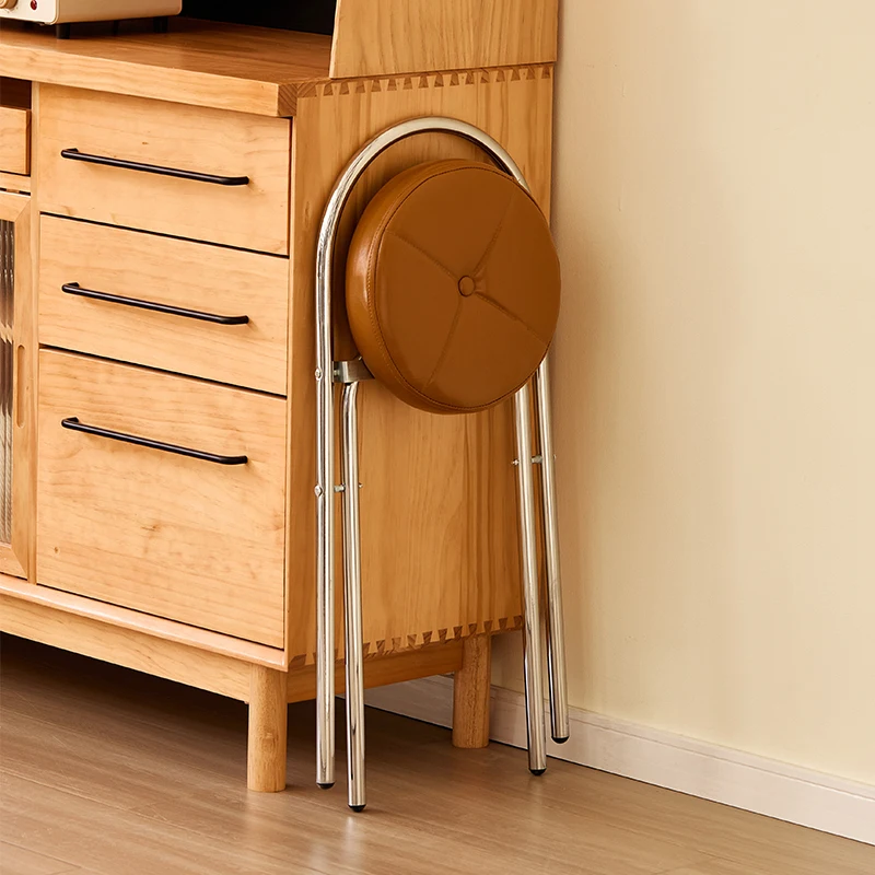Tabouret de Bar pliant Vintage, moderne du milieu du siècle, peu encombrant, avec dossier, siège d'îlot de cuisine, chaise rétro à hauteur de comptoir