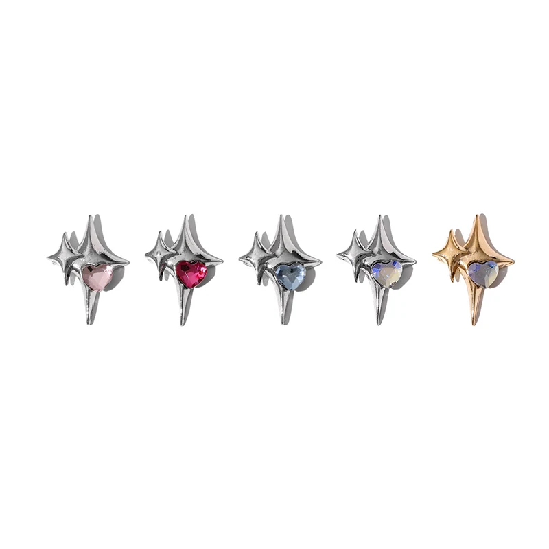 5 Stuks Luxe Legering Diamant Starburst Nail Art Bedels Starlight Sieraden Onderdelen Accessoires Voor Manicure Nagels Decoratie Benodigdheden