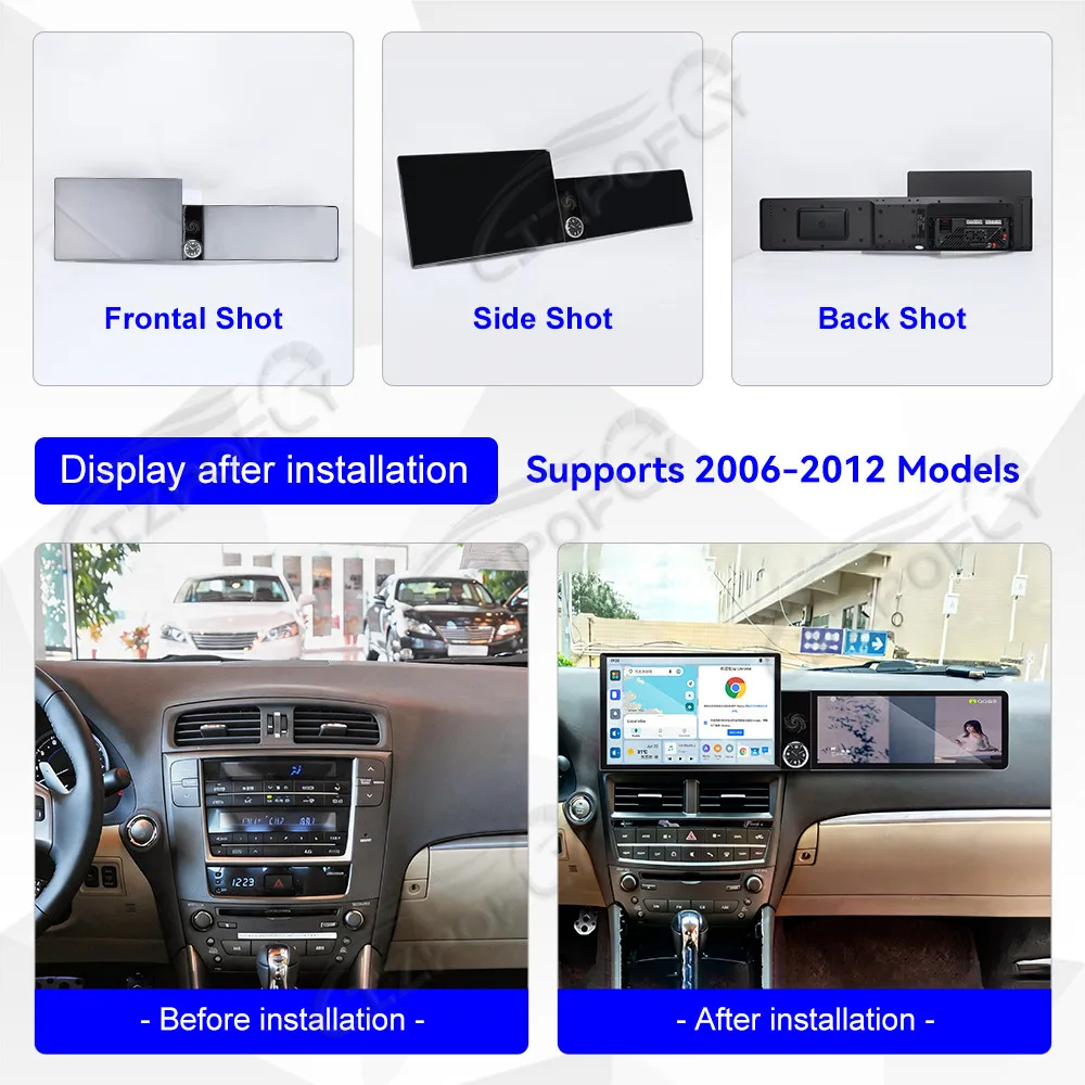 Lizpofly 13.1inch+12.3 inch Android Car Radio For Lexus IS/IS250 2006-2012 CarPlay GPS Navigation Multimedia Video Player Stereo