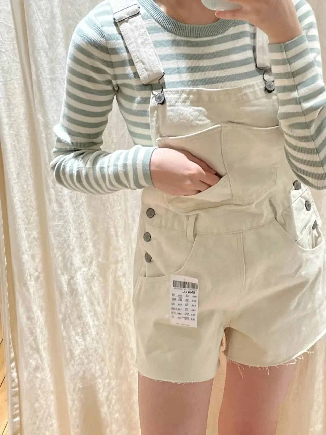 Macacão Jeans Feminino Retrô Americano com Alças, Detalhes de Franjas e Barra Desfiada, Top Curto, Calça Casual de Algodão de Cintura Alta