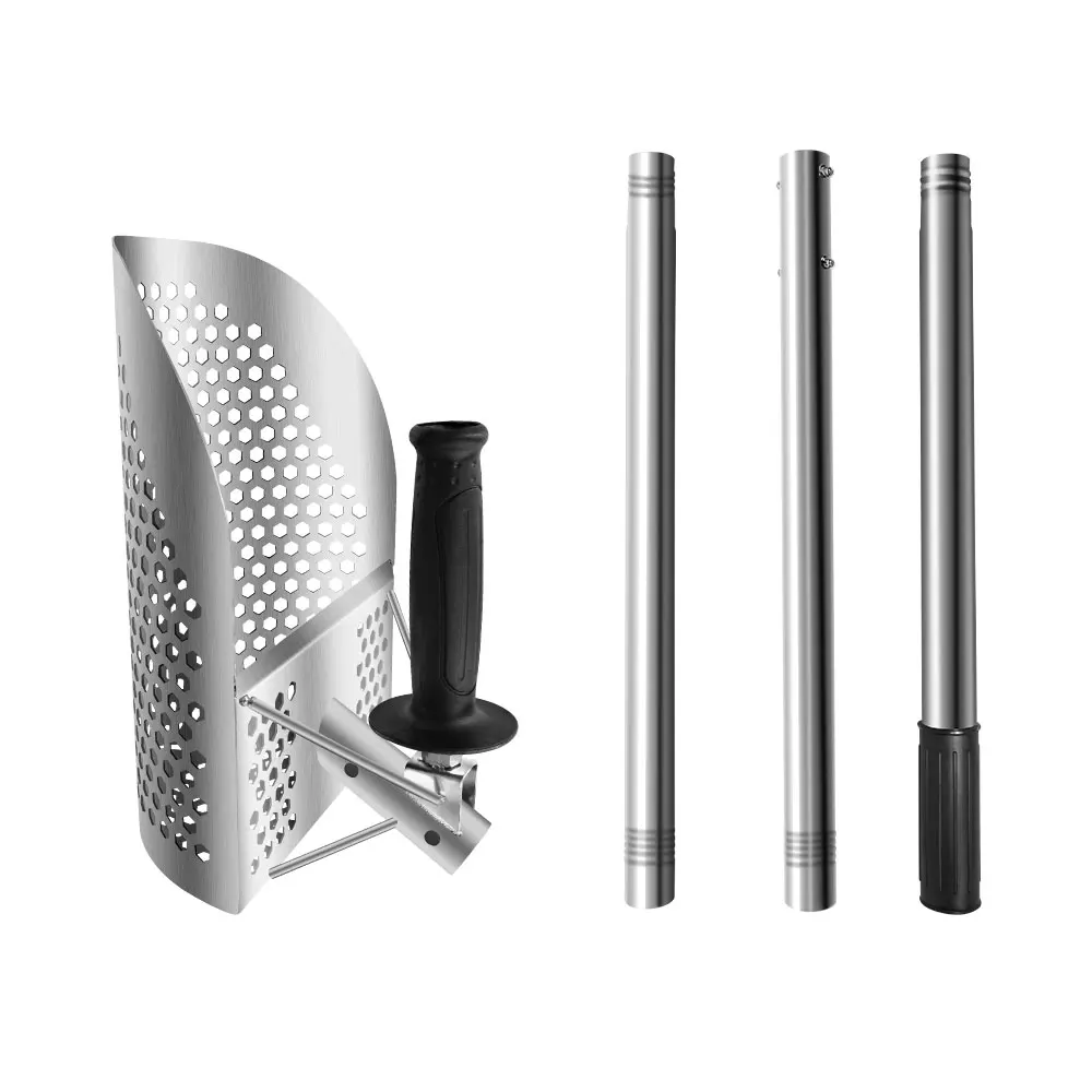 

Лопатка для пляжного песка из нержавеющей стали с ручкой для быстрого просеивания, инструмент для поиска металлов и кладов