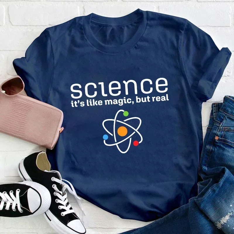 Summer Crew-neck Casual Men's T-shirt Fun Science Like Scientist Teacher Gift Print Design Short Sleeve