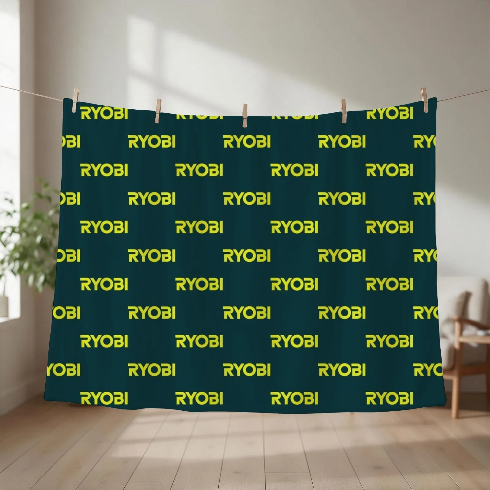 POWER TOOLS-RYOBI LOGO Throw Blanket Stuffeds Bed linens Comforter for babies Blankets