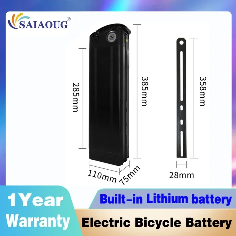 SAIAOUG 72V 50Ah 60Ah Silverfish Lithium Ion Brand Electric Bike Bicycle Battery Pack 300W-3000W for G-Hybrid Folding City Bike