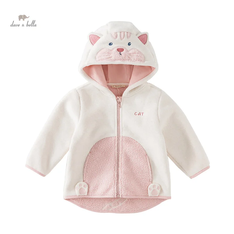 Dave Bella Children Boys Girls Fleece Jacket Autumn Winter Fashion Casual Coat Tops Outerwear Outdoor Party DBX14462-C