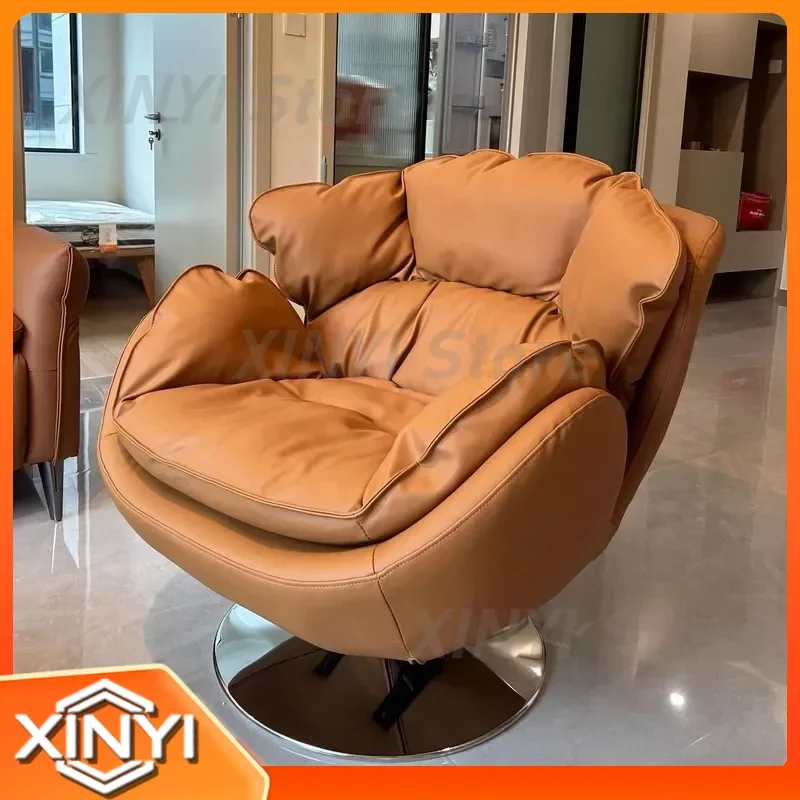 Swan Sofa Chair for Italian Minimalist Style Rotatable Single Recliner for Small Apartment Living Room Balcony Light Luxury