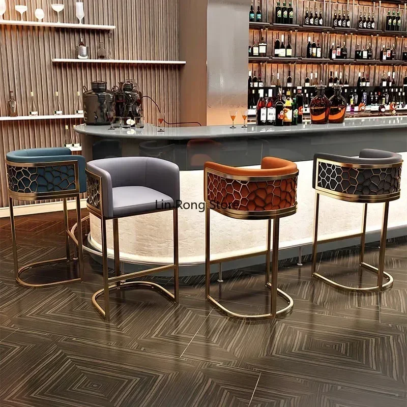 

High Bar Stools Nordic Luxury, Ergonomic Simple Bar Chair Design, Adjustable Aesthetic Bancos Para Barra