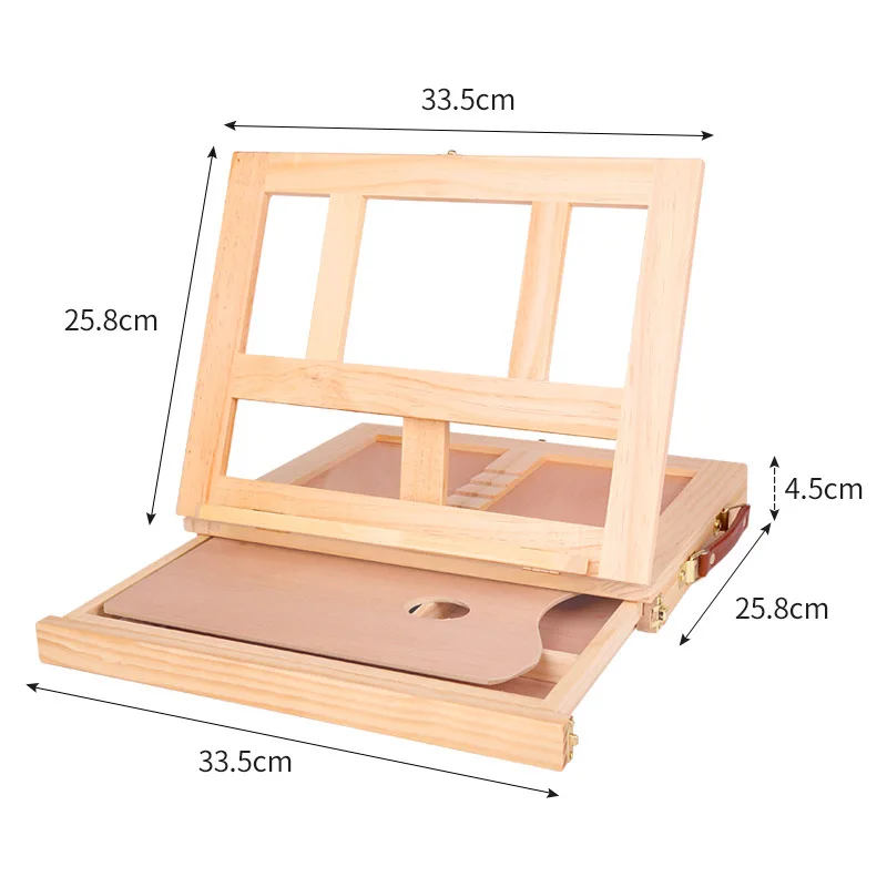 Multifunction Painting Easel Box Artist Desk Easel Portable Miniature Desk Light Weight Folding Easel For Storage During Trips