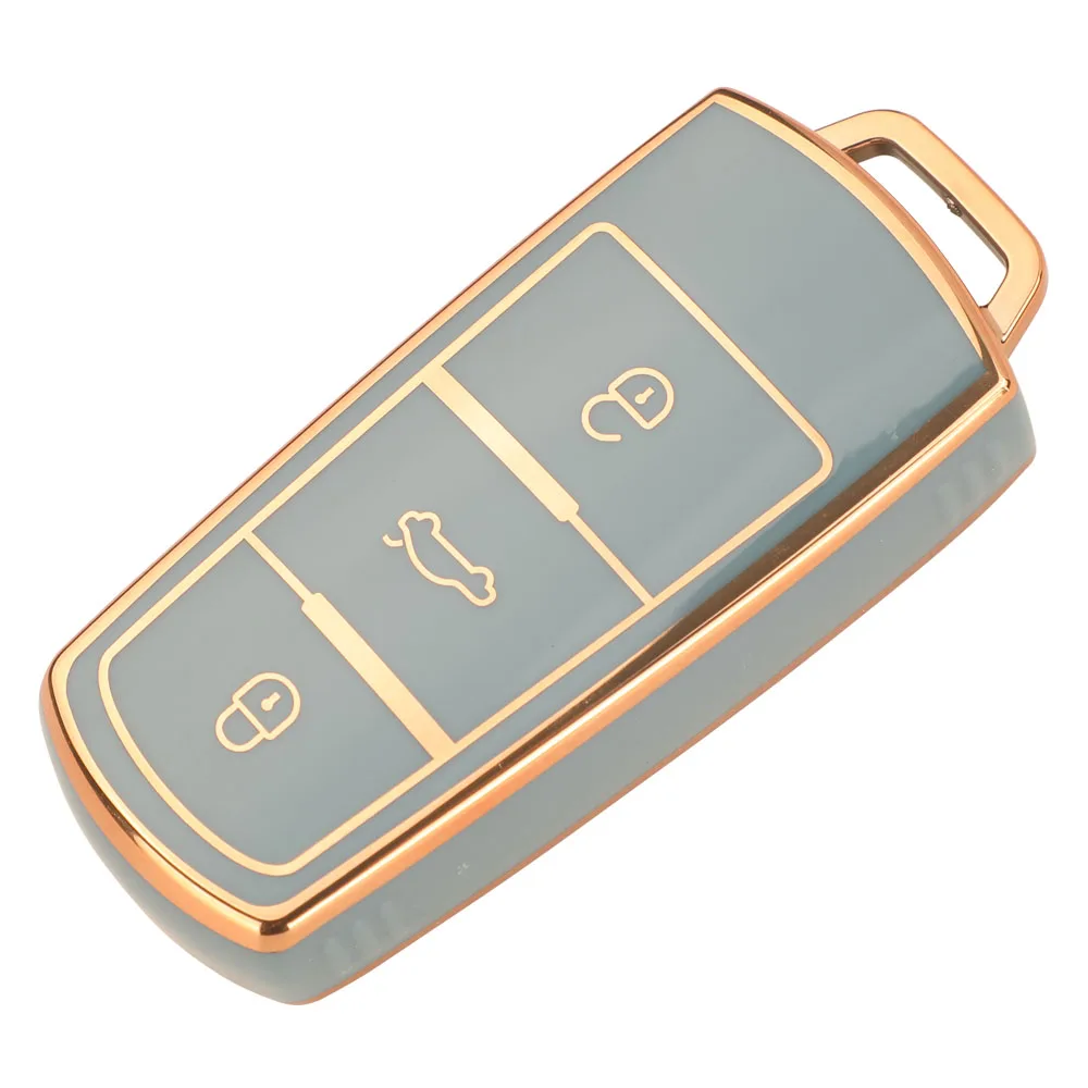 jingyuqin New Arrival TPU Car Key Shell Case Fob For VW VOLKSWAGEN CC Passat Magotan Smart Key