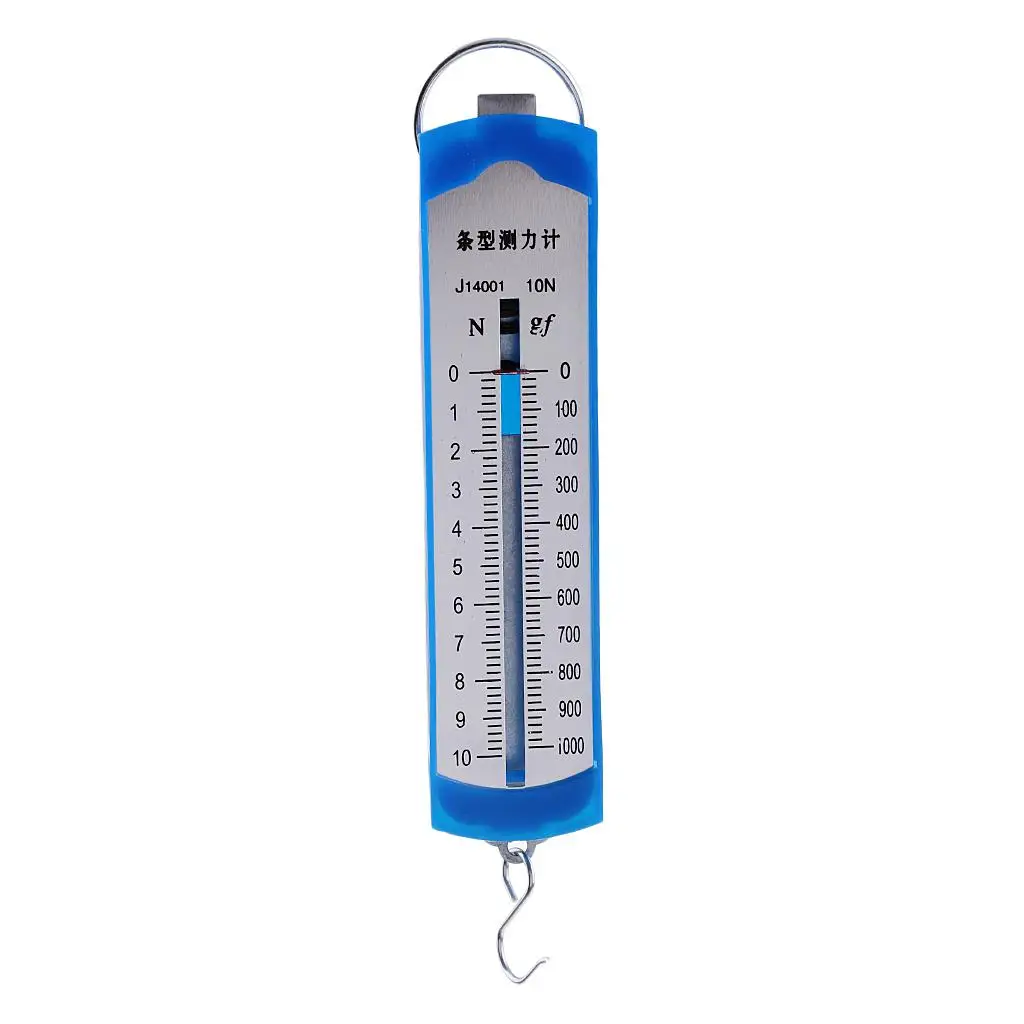 Spring Balance Blue 10N Newton Meter Force Gauge Physics Lab Experiment Equipment for Student Science Learning