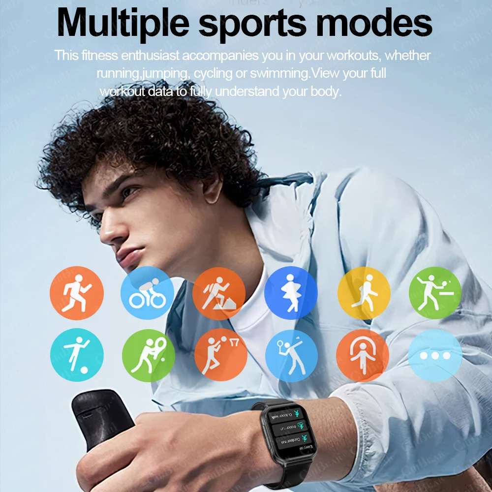 في الهواء الطلق العسكرية Smartwatch الرجال 700mAh بطارية بلوتوث دعوة 1.83 بوصة الدم الأكسجين سوار رياضي مقاوم للماء SmartWatch النساء