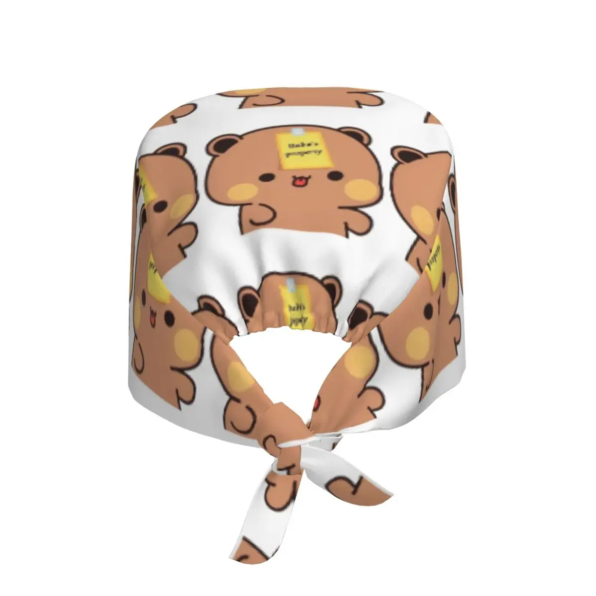 Bubu Dudu Panda And Brownie Bear Couple Working Cap Surgical Hats Men Women Operating Room Cap Operator Hats Lab Works Hat