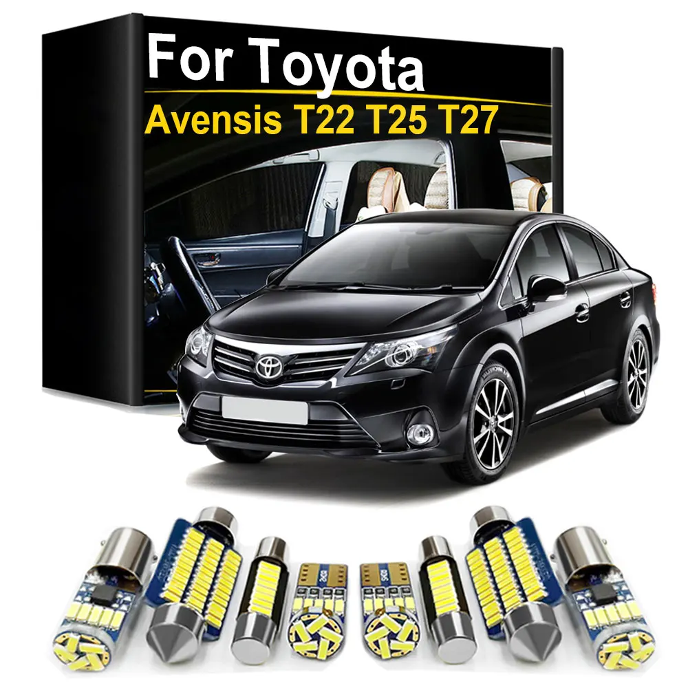 Interior LED Lights Kit For Toyota Avensis T22 T25 T27 1997- 2007 2008 2009 2010 2011 2012 2013 2014 2015 2016 2017 2018 Canbus