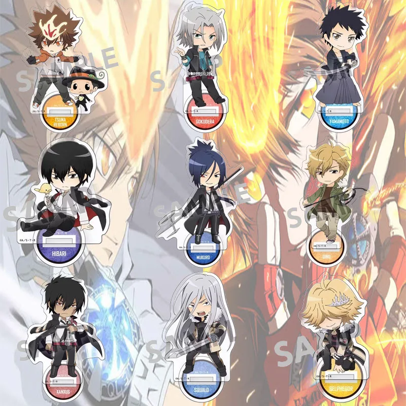 Reborn! 10CM Anime Peripheral Acrylic Standee Model Plate Transparent Desk Decoration Collection Toy For Fans Present Keychain