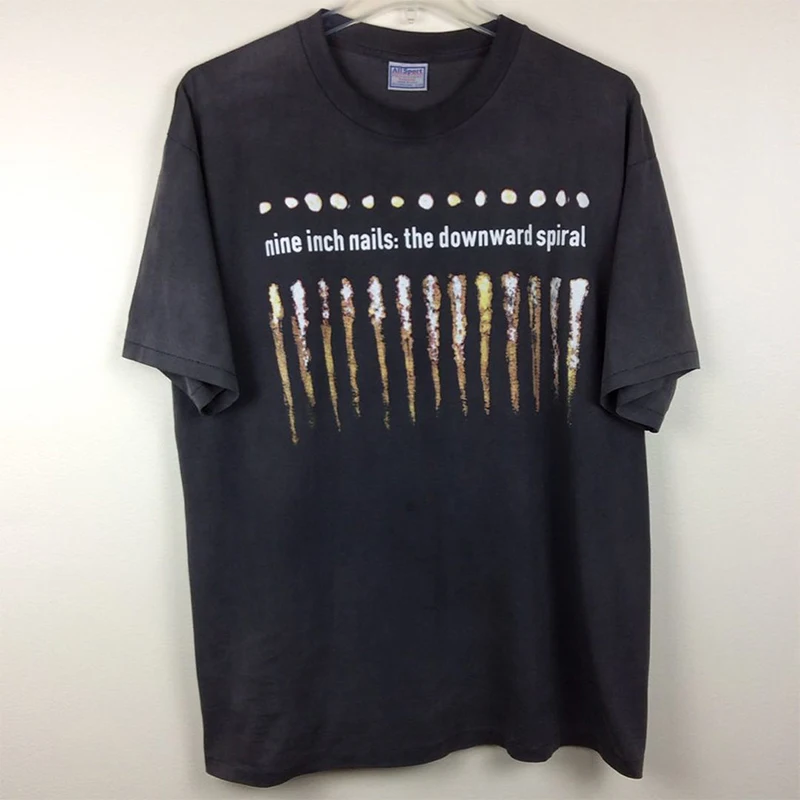 تسعة بوصة الأظافر تسعة بوصة مسمار الجمال المد الهيب هوب الهيب هوب روك لينجويد كسول الرجال والنساء الرياح تي شيرت بأكمام قصيرة