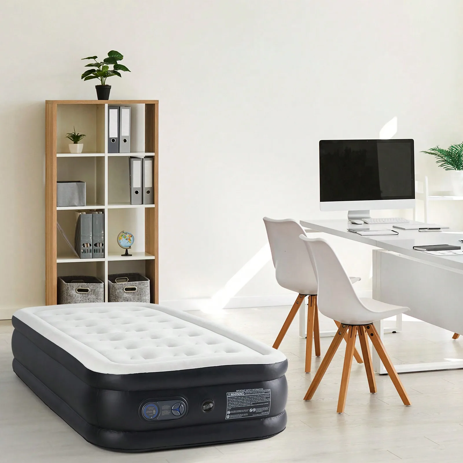 

Надувной матрас OLIXIS Queen - 18-дюймовый надувной матрас с встроенным насосом высокой мощности, двойной высоты, регулируемый