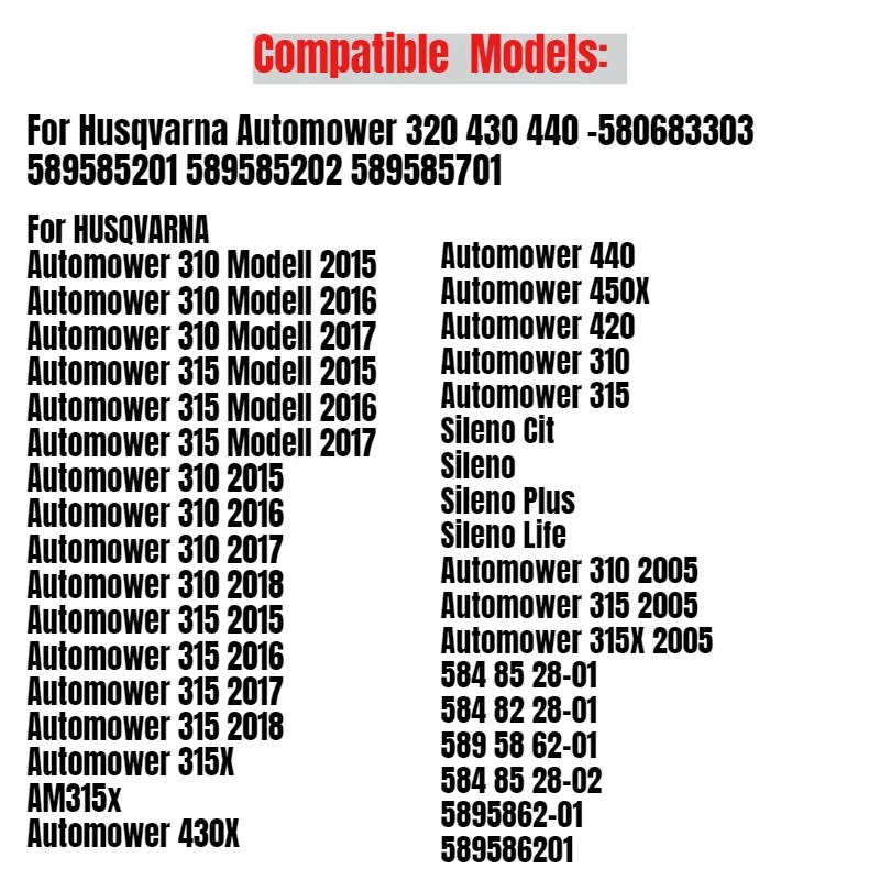 SWZY 2600mAh-/3400mAh Rechargeable Lithium Ion Battery for Husqvarna Automower Lawn Mower 320 315 584 85 28-01 420 430 440 58068