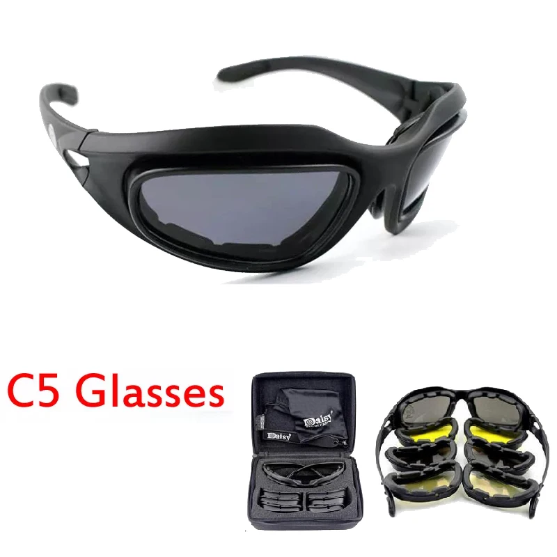 

Military Hunting Air Gun Shooting Tactics C5 X7 Polarized Sunglasses Hiking Camping Glasses Outdoor Sports Goggles Glasses with