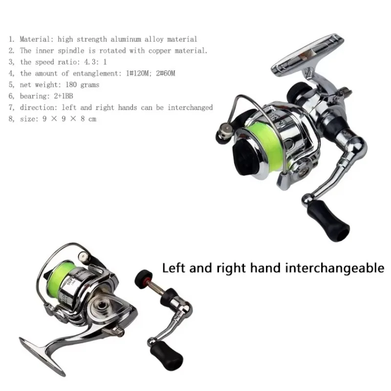 NEWOEM 1m/1.4m/1.6m Fish Type Portable Pocket Fishing Rod Set Mini Kids Ice Raft Fishing Rod view 6