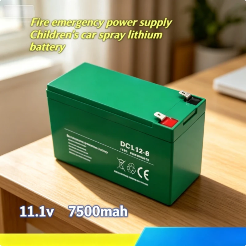 12V Fire Emergency Power Supply Car Toy Model 7ah with Charge and Discharge Protection Board Spray Lithium Rechargeable Battery