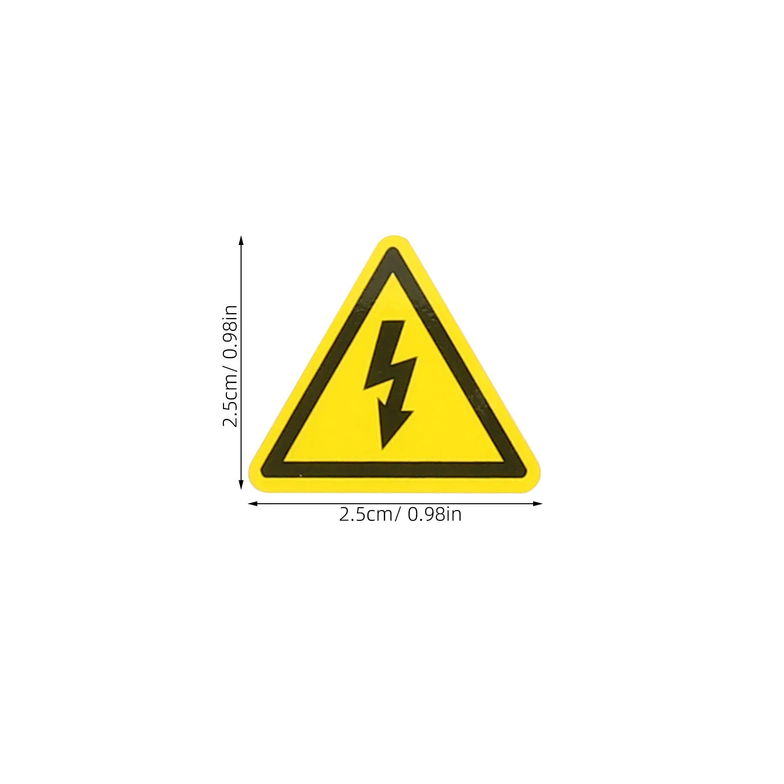 400pcs Electric Shock Prevention Signs Yellow Triangle Safety Stickers Waterproof Adhesive For Electrical Panels Outdoor Power