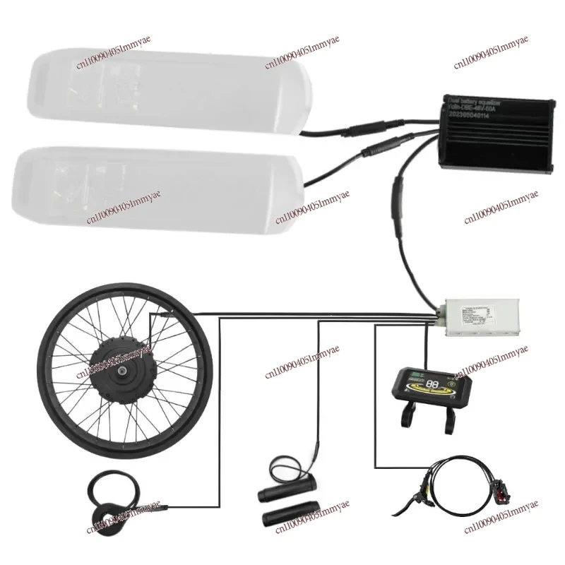 

500W/750W/1000W/1500W Dual Battery System Brushless Rear Drive Motor 32V/36V/48V 30Ah Electric Bicycle Conversion Kit