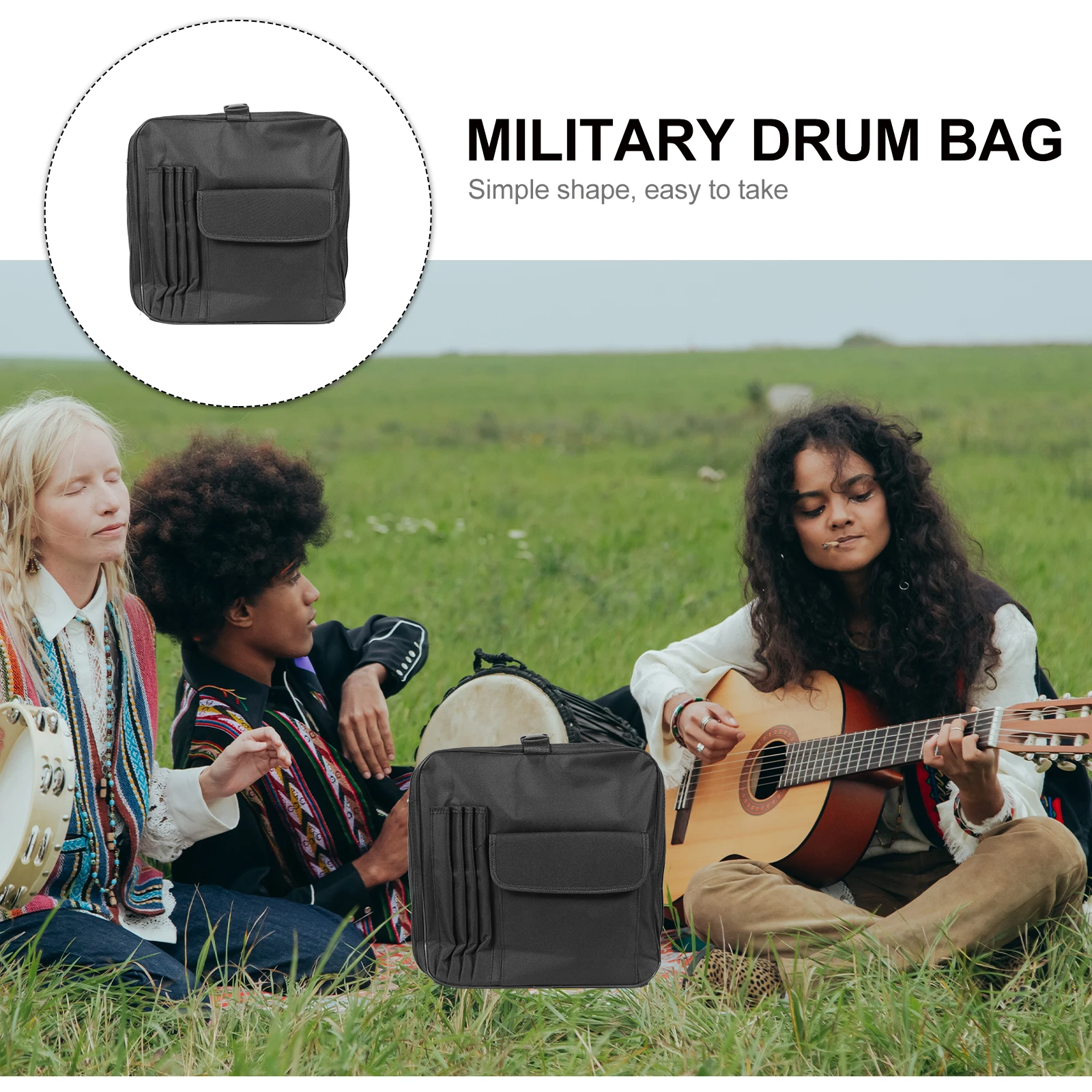 

Snare Drum Backpack Storage Instruments Musical Bag Carrying Pouch Holding for Portable