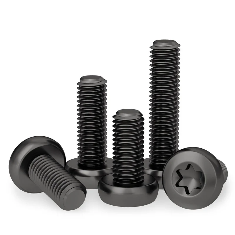 M3M4M5 M6 M8 M10 Black 304 Stianless Steel Six-Lobe Torx Pan Round Button Head Screw With/Without Pin Tamper Proof Security Bolt image 4