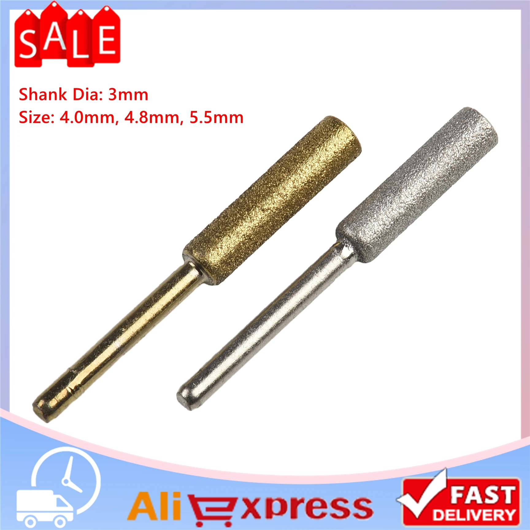 

6Pcs Chainsaw Sharpener Emery Coated Cylindrical Burr 4.0/4.8/5.5mm Chainsaw Sharpener Stone File Chain Grinding