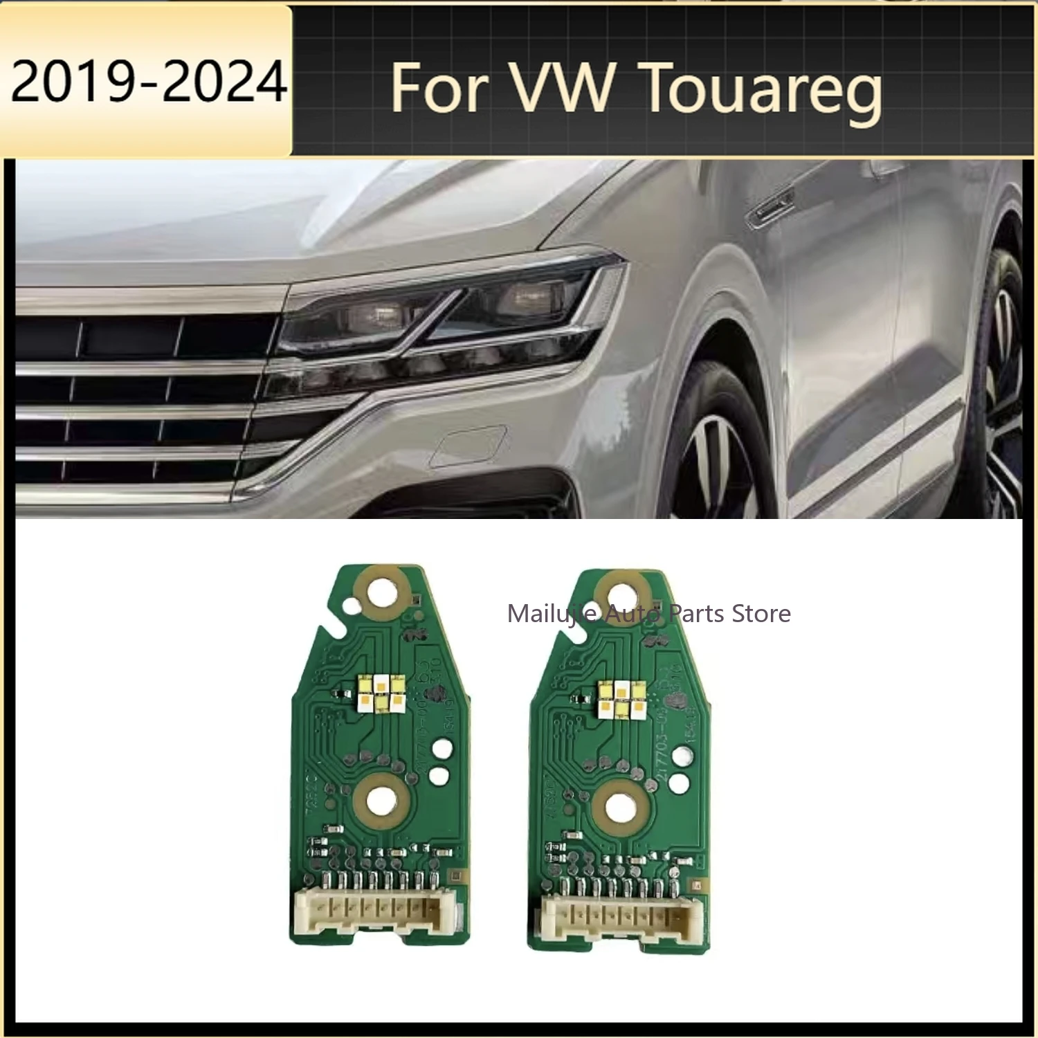 

For VW Touareg Low-end 2019-2024 Daytime Running Light Chips White DRL LED Angel Eyes chip Boards OEM 761998478B 761998478C