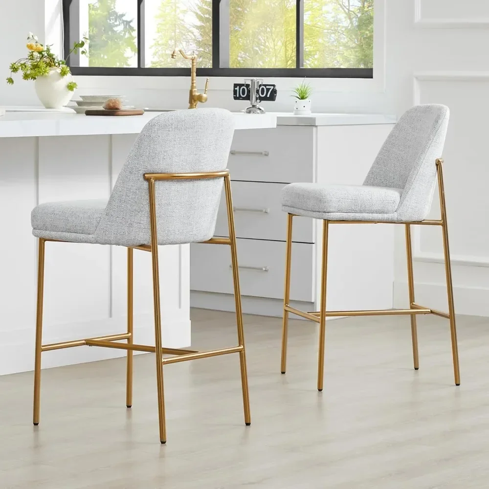 

Bar Height Bar Stools Set of 2, FSC Certified Kitchen Island Metal Bar Stools, 27" High Seat Height