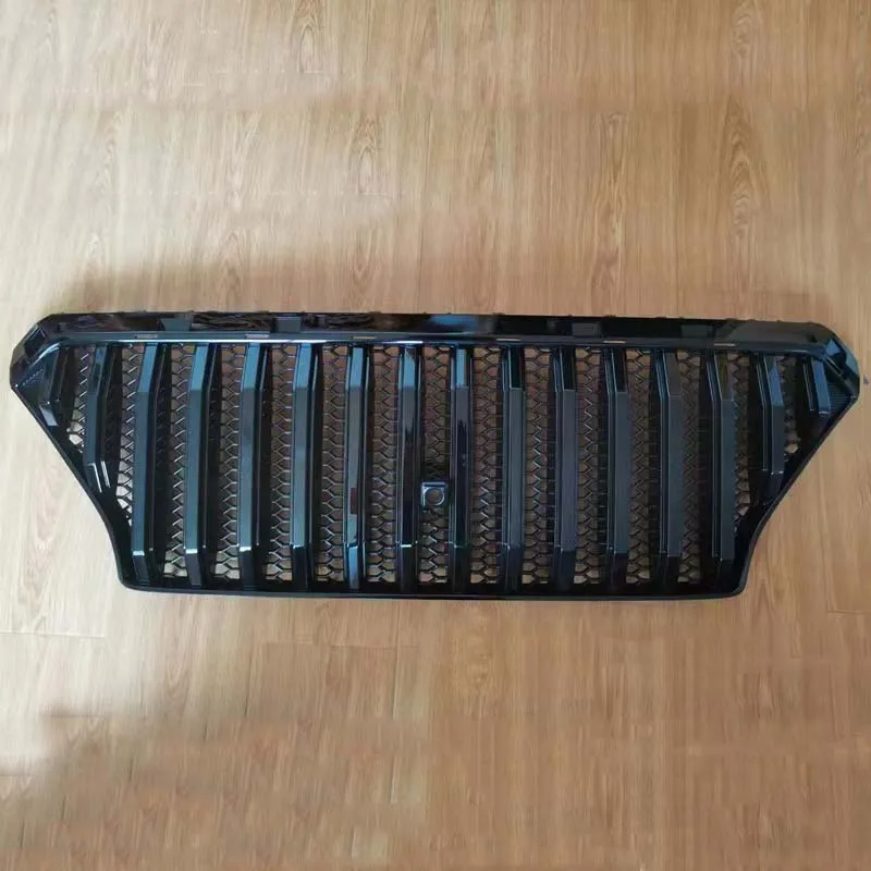 Car Racing Grille For Hyundai Santa Fe Santafe 2018 2019 2020 Car Front Grills ABS Black Radiator Bumper Mask Mesh Cover