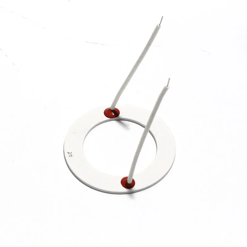 ODΦ55mm IDΦ36mm MCH plaque chauffante en céramique annulaire haute température plaque chauffante en céramique d'alumine 12V6W 24V25W