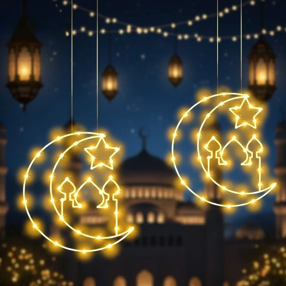 

Ночник с дворцовым окном и дизайном звезды и луны Теплый белый светодиодный светильник для домашнего декора Спальня Гостиная Атмосфера