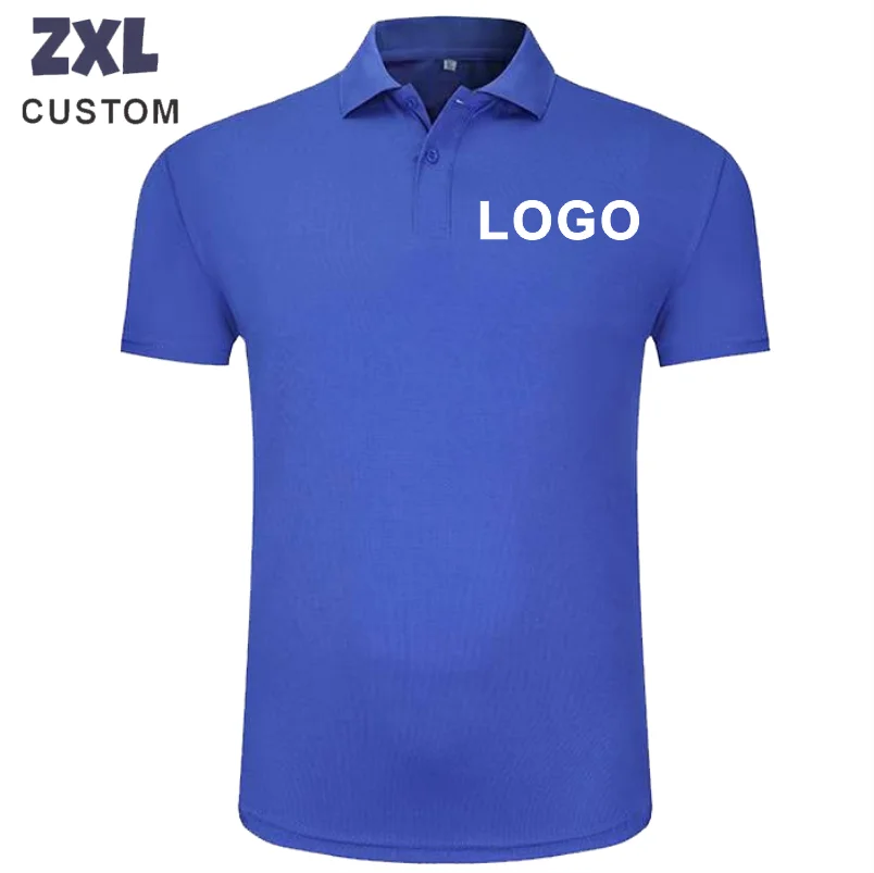 Business Work Polo shirts Multiple Sizes Solid Color Quick-drying Breathable Lapel Sports Polo Shirt Customized Print Logo