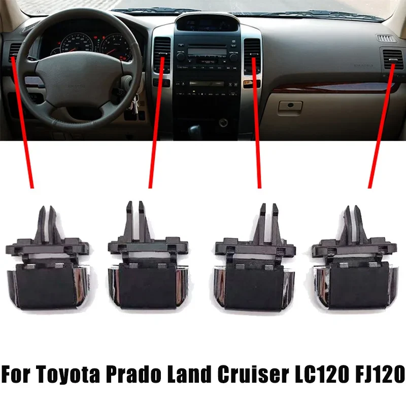 

For Toyota Land Cruiser Prado LC120 FJ120 2003-2009 Air Conditioner Outlet Clip Repair Kit Front Center Side A/C Vents Tab