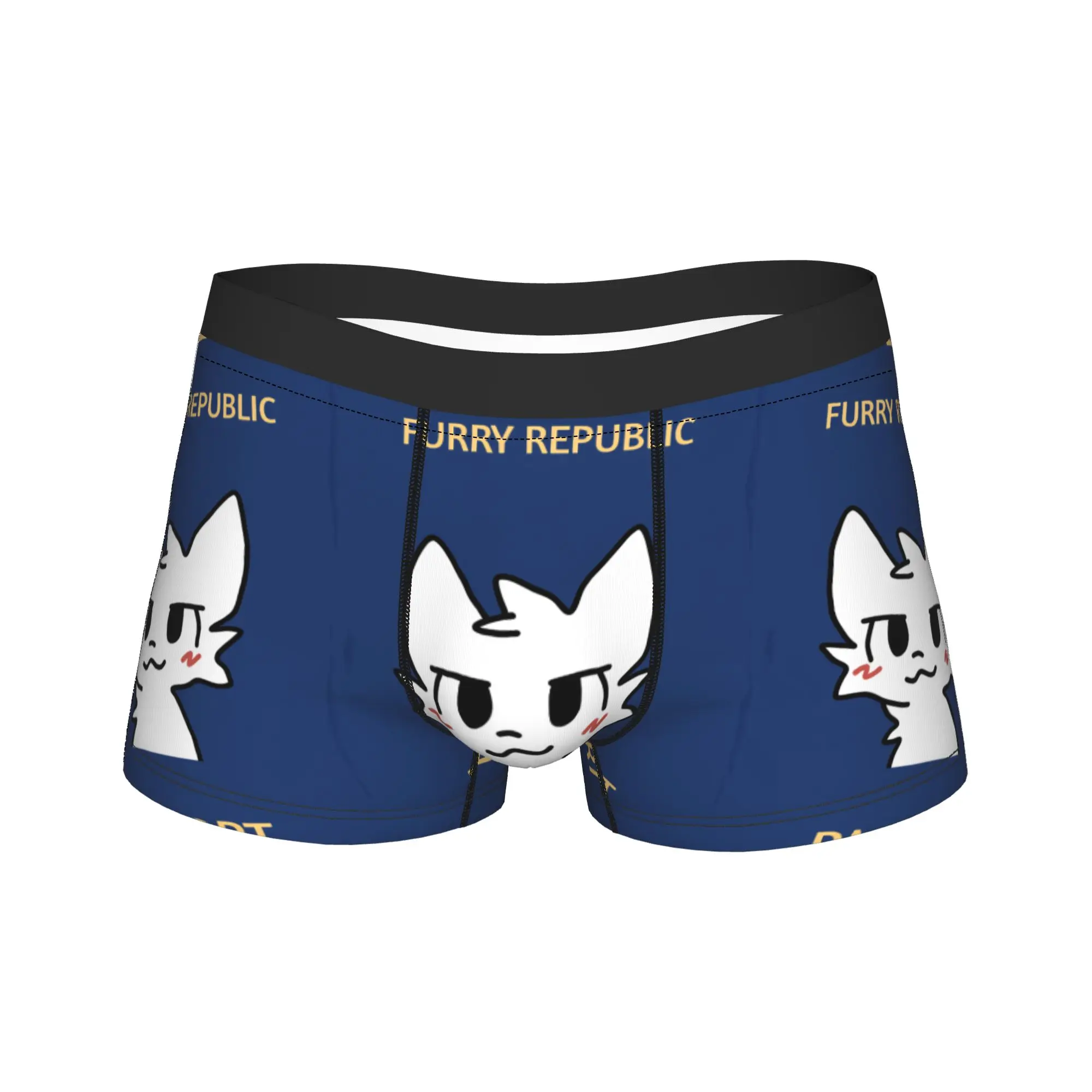 

Boykisser Cat Boxershorts Pouch Underwear High Quality Printed Shorts Briefs Comfortable Males Panties Plus Size
