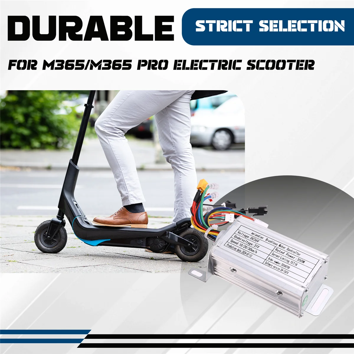 

A24U36V 350W Brushless Controller+Bluetooth Meter+Extension Cord Kit for Xiaomi M365/M365 Pro Electric Scooter
