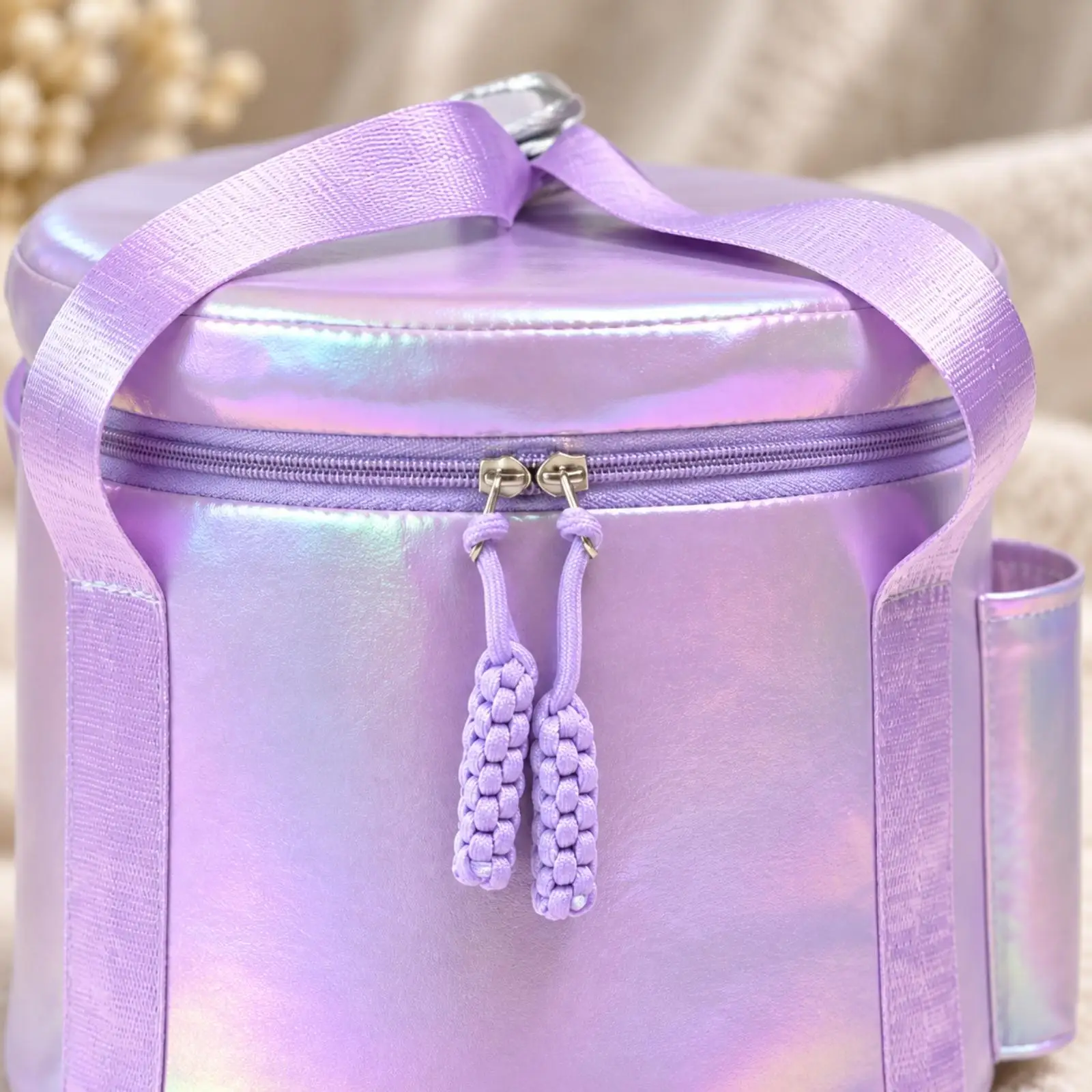 Zippered Bowl Storage Bag with Side Pocket Safeguarding Crystal Singing Bowl Carrying Case Portable Sturdy for Travel