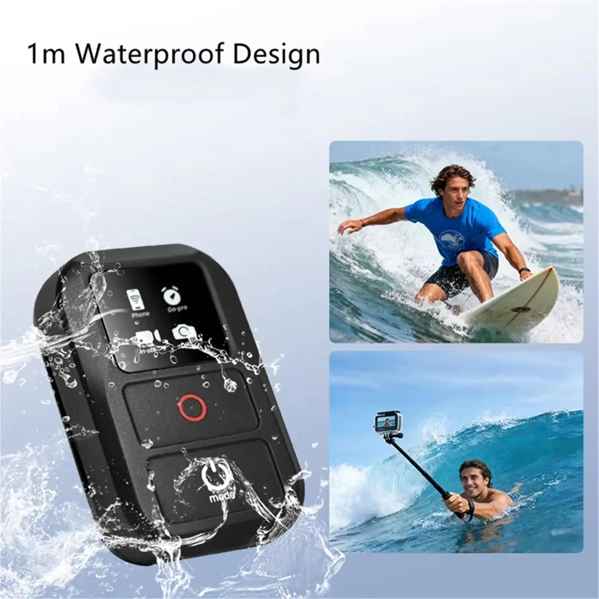 update. Bluetooth Remote Control for GoPro Hero 13 12 Max with Wrist Strap for Insta360 X5 X4 for DJI Action 6 5PRO Camera