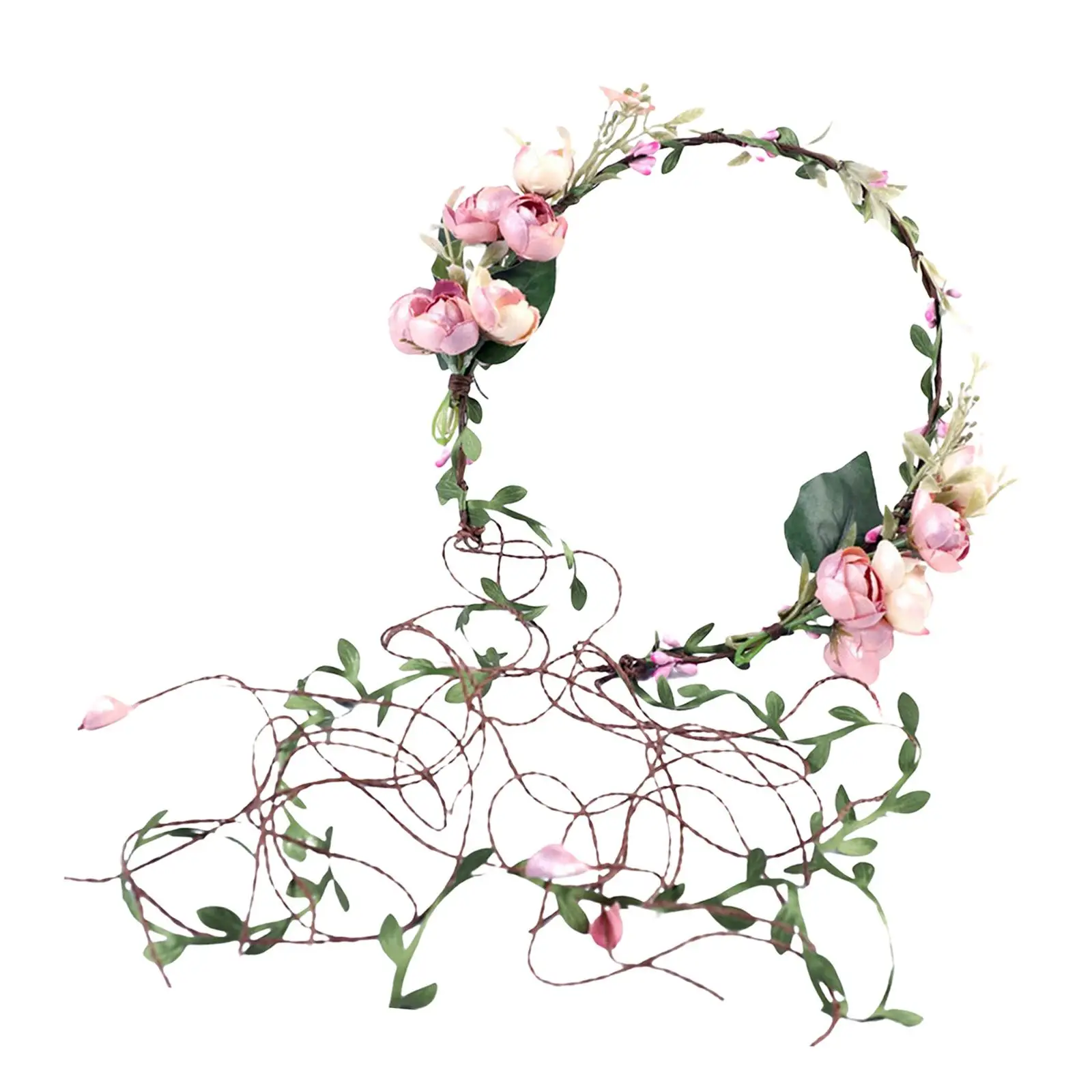 

Цветочная повязка на голову, венок, цветочная гирлянда, корона-ободок для женщин и девочек, для праздников, свадеб, вечеринок, реквизит для фотосессий