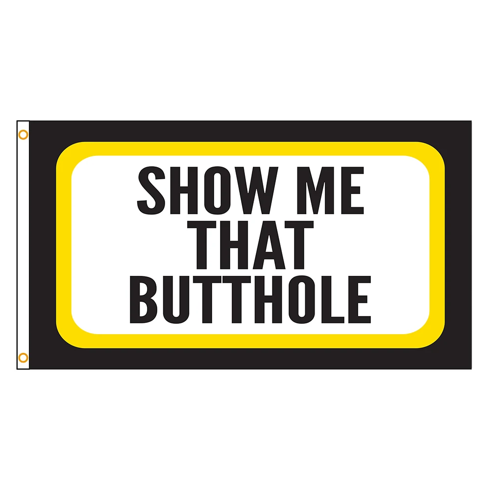 Bandera personalizada Show Me That Hole con diseño humor táctico - imagen 2