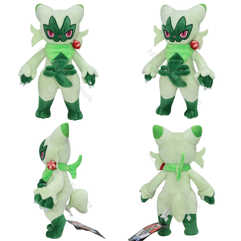 Figurki Pokemon pluszowa zabawka Sprigatito Floragato Meowscarada 1. I 2. Rzędu ewolucja Kawaii lalka miękka pluszowe zabawki prezent