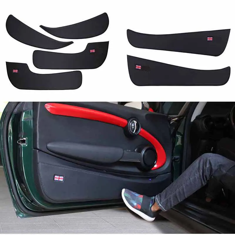 

Union Jack Leather Car Inner Door Panel Protection Anti Kick Film Sticker For Mini Cooper R56 R60 F54 F55 F56 F57 F60 R61 R55