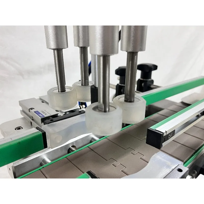Small Business Desktop Pneumatic Glass Bottle Capping Machine, Automatic Bottle Lid Capper for Food Beverage Chemical Use
