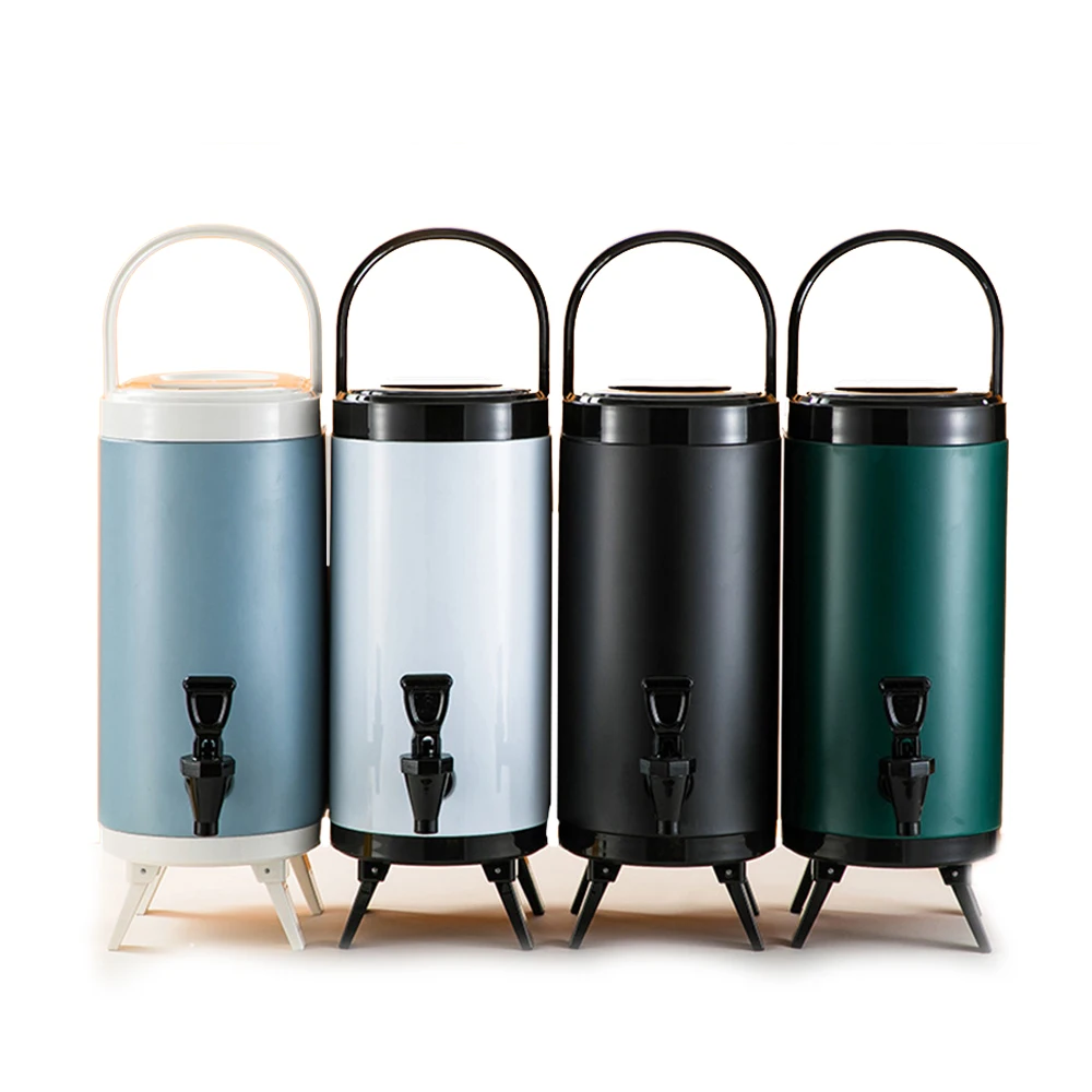 

New Tea Heat Insulation Bucket 10L Stainless Steel Barrel with Thermometer Insulated Barrel