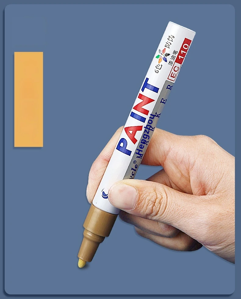 Etercycle Lackstift, wasserfest, lichtbeständig, ölig, 12 Farben, schnell trocknend, für Auto, Gummireifen, Autoräder, Graffiti, DIY – Detail 11