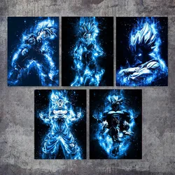 Classics Anime Watercolor Cartoon Canvas Painting Dragon Ball Goku Poster Print Mural Picture Boy Room Home Wall Art Decor Gifts